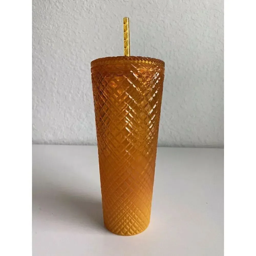 Starbucks Cold Venti 24 oz Cup Yellow Mango Jewel‎ Tumbler Summer 2022 Release